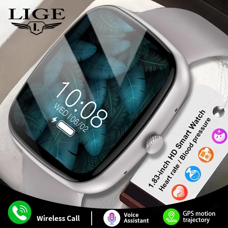   LIGE 1.83 ġ HD ũ Ʈ ð  м ð   ȭ   Smartwatch ǰ 